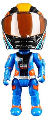 Figura de acción modelo de motocicleta – Estatua de jinete de ABS, figura detallada de motocicleta, diseño de juguete estilizado, movimiento articulado, colección Premium Q | Decoración de estante de