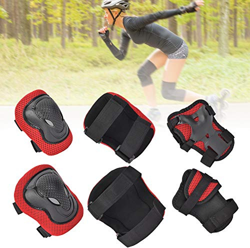 AOWINHIT Juego de Equipo de Protección para Patines de Ruedas para Adultos con Rodilleras y Coderas Gruesas y Protectores para Patinaje Extremo - Material de Malla de Aire Cómodo - Colores a Elegir