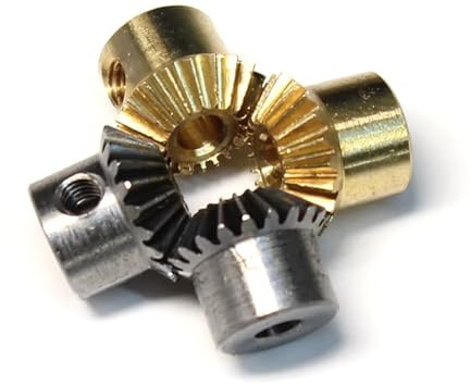 Konisk kugghjul i kopparstål | 0,8M 15 kuggar vinkelväxel 3/4/5/6 mm hål 90 graders transmission Kopparstål(Hole 5 (Copper))