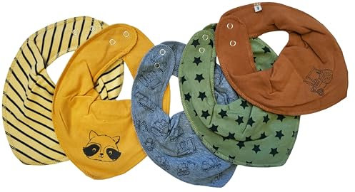 Pippi Halstuch 5er Pack Baby Dreieckstücher Halstücher SPARPACK (Boys Hase)