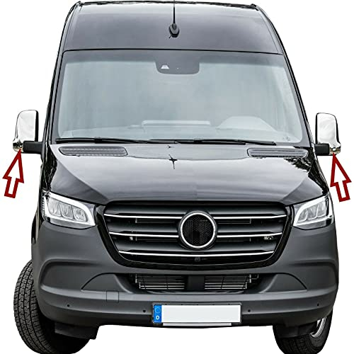 Recambo EDELSTAHL SPIEGELKAPPEN CHROM passend für MERCEDES SPRINTER W907, W910 | ab 2018-