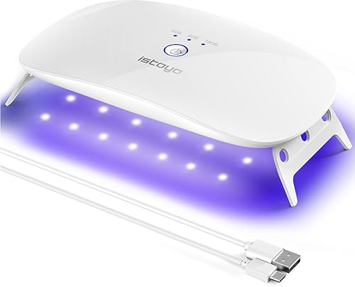 ISTOYO Luz UV de doble longitud de onda de gran tamaño para curado de resina, lámpara portátil para hacer joyas, manualidades, kit de resina y suministros