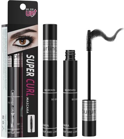 Mascara Volumizzante 4D con Fibre di Seta, Effetto Ventaglio sulle Ciglia, Allunga e Definisce, Formula Waterproof a Lunga Tenuta, Nero Intenso, Senza Grumi per Ciglia Perfette