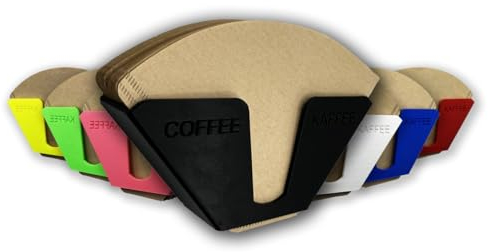 R-Satz Shop Kaffeefilterhalter Ständer für Kaffeefilter Aufbewahrung Wandhalter Papierfilter (Schwarz)