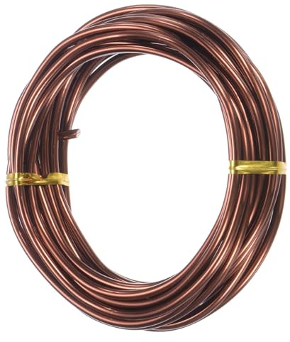 M METERXITY 3mm Bonsai Training Wire, 16.4 Feet Total Anodized Aluminum Bonsai Wires for Bonsai Tree Shaping/Branches Fixing/Trunk Holding/DIY Crafting [Bronze]