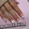 Press On Nails, 24 Pcs French Tip False Nails Square, Stick-On-Nails Short, Fake Nail White French Tip, Impress On Nail With 3D Bow Decoration For Women Girls
