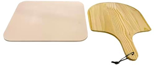 Pizzasten och i trä - 14,96 x 11,81 x 0,43 tum, sten | Grillpizzaplatta för kulinariska utforskningar att kött och steka kyckling