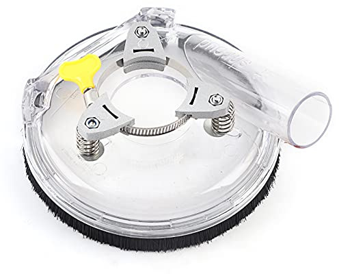 Rengue Universal Dust Shroud, Dust Cover Kit for Angle Grinder 4 5 Inch with Removable Front Edge, Adjustable Height, Captures 99.5% Airborne Particles