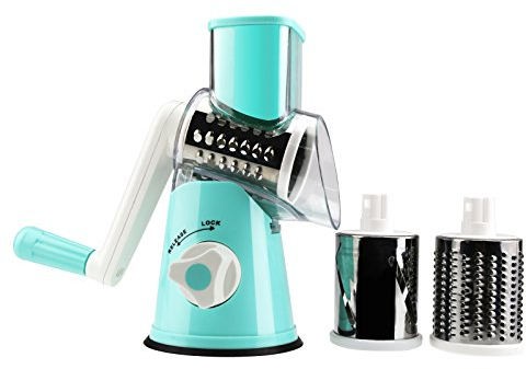 Round Mandoline Drum Slicer Rotary Cheese Grater Veggie Slicer Vegetable Carrot Shredder Nut Chopper