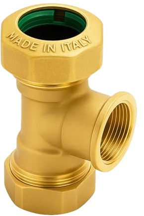 PE Rohr Verschraubung *MESSING Fitting Kupplung Winkel Klemmverbinder Muffe (T-Stück 25 x 3/4 IG x 25)