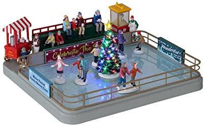 Lemax Lemax-14871 Vail Village-Sights & Sounds: Outdoor Skating Rink-(14871-UK), Multicoloured