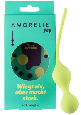 AMORELIE Joy – 75g Liebeskugeln Glow | Beckenbodentrainer für Frauen | Wasserfest | aus Silikon