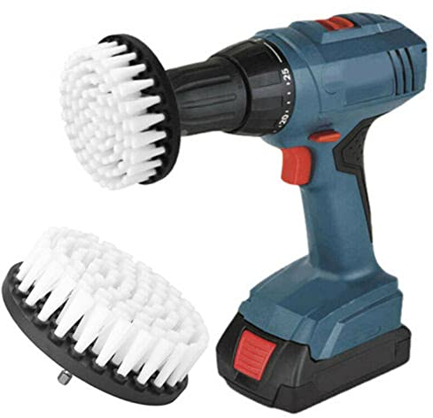 Lot de 2 brosses à récurer électriques de 10,2 cm pour nettoyer le carrelage de la piscine, la baignoire, la cuisine, la voiture