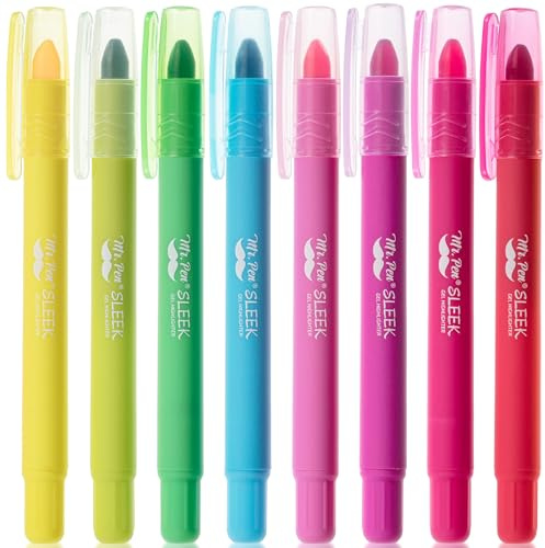Mr. Pen- Gel Highlighter, 8 Pack, Assorted Colors, Bible Highlighters No Bleed