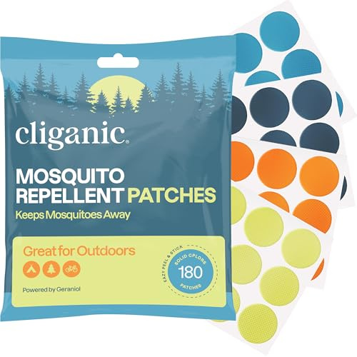 Cliganic Mosquito Repellent Stickers for Kids & Adults, Bug Patches, 180 Pk