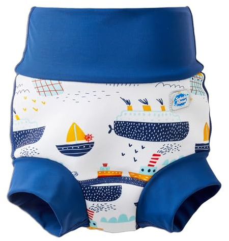 Splash About Happy Nappy Duo Reuseable Swim Nappy for Babies and Toddlers (Tug Boats, 4-5 Years)