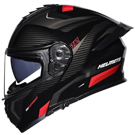 Casque Modulable Moto ECE Homologué Intégral Flip-Up Casque, Double Visière Full Face Casques Homme Et Femme, Adulte Casque de Moto Scooter 4,XXXL