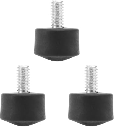 LT Easiyl 3 Puntas De Pie De Trípode De Goma Antideslizantes Compatibles con Monopié De Tamaño De Rosca De 1/4 De Pulgada Patas De Goma Piezas De Repuesto Color Negro