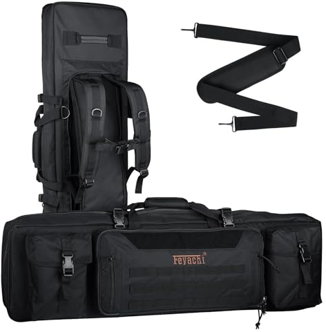 Feyachi Double Étui à Fusil 42 Pouces Etui Portable pour Fusil de Chasse Système Molle Sac à Dos pour Fusil de Chasse pour Le Stockage et Le Transport de l'arme, idéal pour la Chasse en Plein air