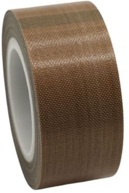 AUCANNIO High Temperature PTFE Tape 2.5cm x 10m for Heat Sealing Work, Heat Resistant Tape for Vacuum Sealer and Craft Applications