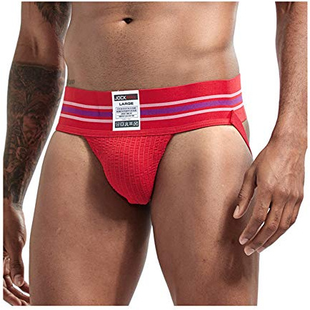 Jockmail Slip de sport sexy pour homme en coton avec bretelles pour sport, sport, gym, fitness, jokkstrap