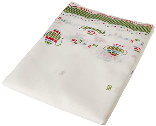 Cardenal Textil Tazas Cortina Cocina Visillo, Tela, Verde, Pack 2 100 x 140 cm