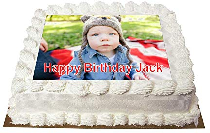 7.5,7,6,5,4 Inch Pre Cut Multi Size Square Personalised Photo/Your Logo Cake Topper Edible Fondant Icing Sheet Cake Topper