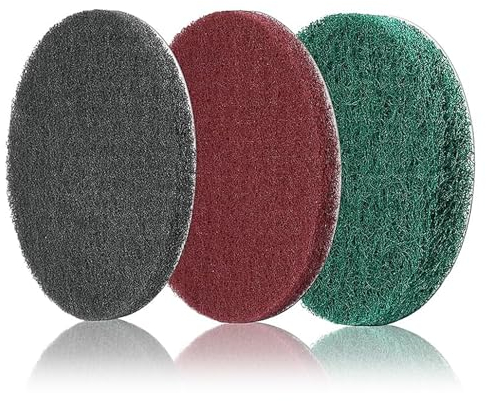 9 Stück Klett Schleifvlies, 3 Schleifschwamm 100mm, Polierschwamm für Exzenterschleifer Rot