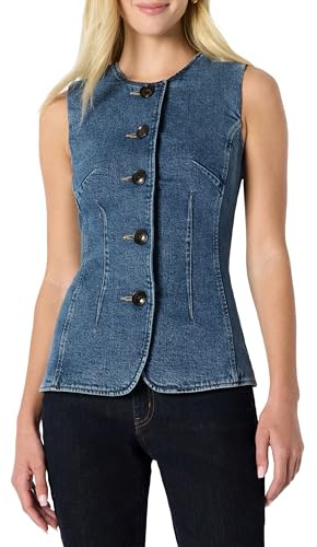 Amazon Essentials Women's Regular-Fit Button-Down Denim Vest
