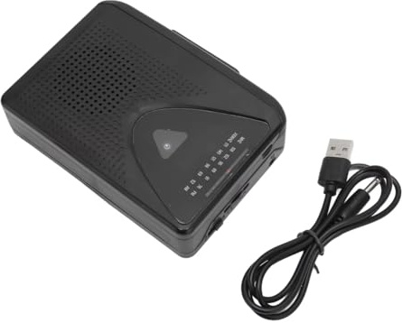 Fangxuee Reproductor de Casetes, Reproductor de Casetes Estéreo Retro con Dos Métodos de Carga, Reproductor de Cintas Portátil, Altavoz para Interiores y Exteriores.