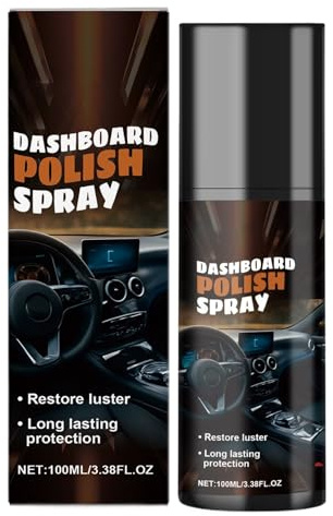 Spray per interni auto – Silicone, detergente detergente per ripristinare la lucentezza del cruscotto, soluzione dettagliata per rinnovare la lucentezza, detergente interno durevole per rimuovere lo