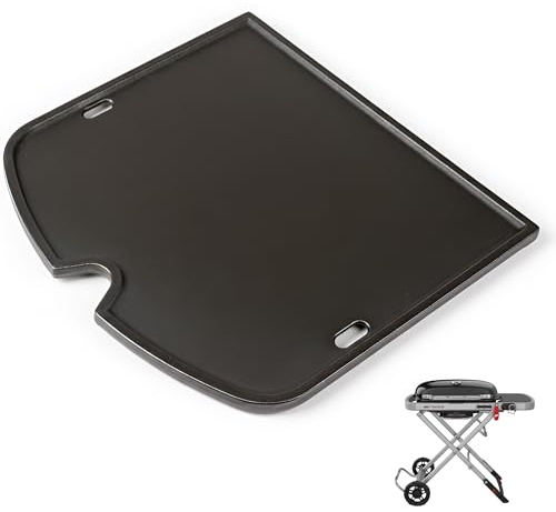 7034 Gjutjärnsstekbord för Weber Traveler Bärbar Gasgrill, tungt kokstekbord för Weber Traveler BBQ Utomhusgrilltillbehör