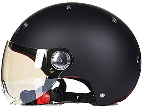 Generic Motorradhelm Jet Jethelm Kapitän Cascos Para Moto Oldtimer Pilot Cafe Racer Helm Quad Helm Jethelm für Mädchen