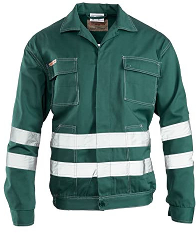 Brixton Reflektierende Arbeitsjacke, Berufsjacke, Montagejacke, Schutzjacke, Sicherheitsjacke (56, grün)