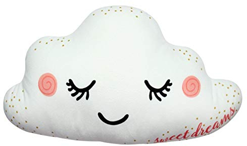 GRUSS & CO Plüschkissen Motiv Wolke | Zierkissen, Figurenkissen, 100% Polyester | Geschenk, Dekoartikel | 46496