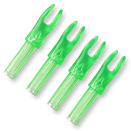 ZZYB Bogenschießen Kunststoff Pfeilnocken Einfügen Nock Pin Für Innendurchmesser 4,2mm Pfeil Welle 50 Stücke (Grün)