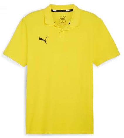 PUMA Herren Teamgoal Casuals Poloshirt, Faster Yellow-puma Black, XXL EU