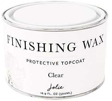 Clear Finishing Wax – Protective Topcoat for Chalk Style Furniture Paint, Raw or Stained Wood, Odor-Free, 500ml [Jolie]