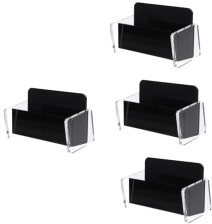 HOODANCOS 4 Stück Visitenkartenetui Aus Acryl Geschäftskartenhalter Ausstellungsstand Visitenkartenhalter Acryl-displayständer Basis Für Visitenkarten Kartenbasis Kartenständer