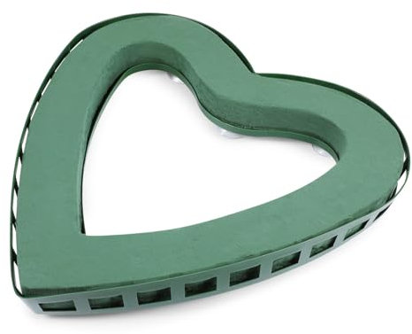 VILLFUL Portafiori a Forma di Cuore con Ventosa 41 CM, Supporto in Plastica per Composizioni Floreali, Accessorio Decorativo per Matrimoni e Addobbi