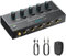 YGiTK Audio Mixer 4 Kanal Stereo Audiomischer 6,35 mm+3,5 mm Mini-Audiomischer 4 Eingänge & 1 Ausgang, Type-C Aufladen, Ultra Niedrig Noise, mit Lautstärkeregelung