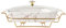 jinsongdafa Porcelain Casserole Baking Dish with Glass Lid and rack,900 ML Serving Soup Tureen, Chafing Dish for Buffet, food preserve Tray, Catering Casserole for Party Style