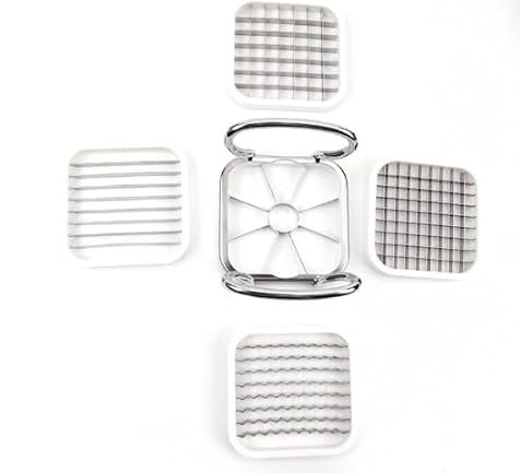 Sporgo Affettatrice mela in acciaio inox 5 in 1: affettatrice per frutta, patate, mele e mele