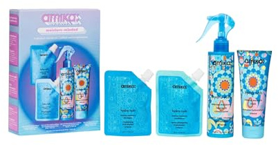 amika moisture-minded hydration routine set | gift set for dry hair, TSA travel approved