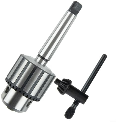 Mandrin de perceuse robuste avec tige MT2-JT3 et clé, plage de serrage /32-5/8 pour broches de perceuse et de tour, comprend clé et tige