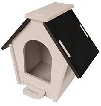 KJHFD Birdhouse Natural Handmade Pressure Treated Bird Hotel Garden Wild Pet Bird's Nest Box (Color Black, Size : 12×11×15.5cm)