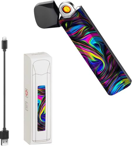 RSBYE Mini encendedor eléctrico de tormenta de plasma para hombres, encendedor personalizado con indicador de batería, mecheros de arco eléctrico, regalos festivos (M-Arco)