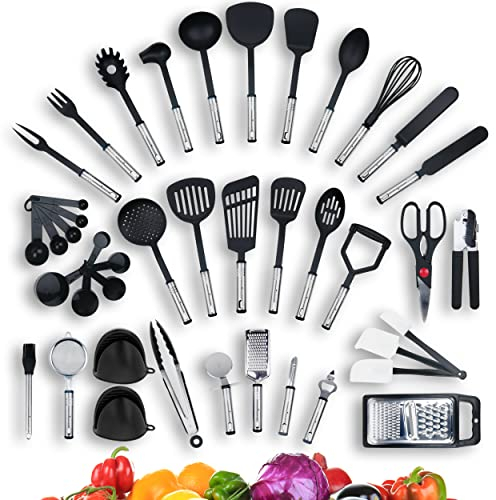 KRONENKRAFT Set d'ustensiles de cuisine de 42 pièces, accessoires de cuisine, set de cuisson, ensemble complet d'accessoires de cuisine. accessoires maison
