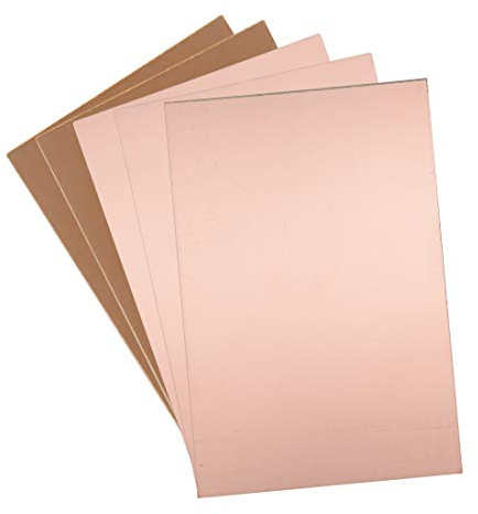 sourcing map 5 st. Ensidig kopparbelagd laminat kretskort FR4 150 x 100 mm 5,91 x 3,94 tum 1,5 mm tjock gör-det-själv prototyp PCB tavla namnskylt