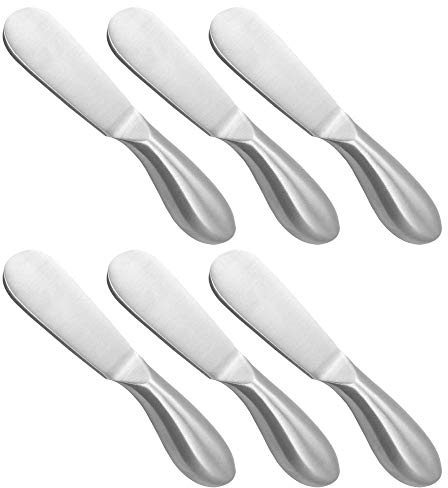 FIVOENDAR 6 Pieces Cheese Spreader Set, Stainless Steel Multipurpose Cheese and Butter Spreader Knives